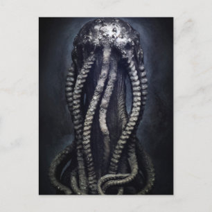 Creepy Statue of an Unknown Cephalopod Postcard