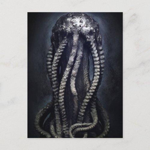 Creepy Statue of an Unknown Cephalopod Postcard