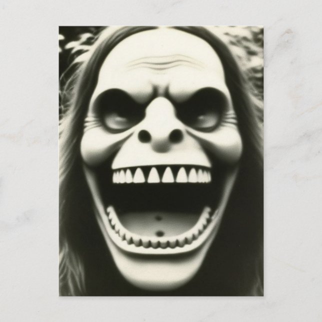 Creepy Strange Halloween Postcard (Front)