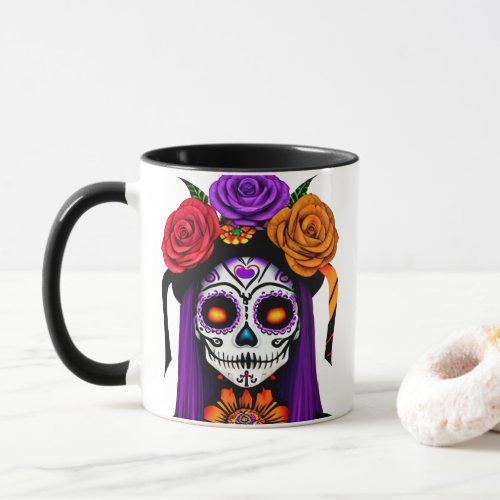 Creepy Sugar Skull Halloween  Mug