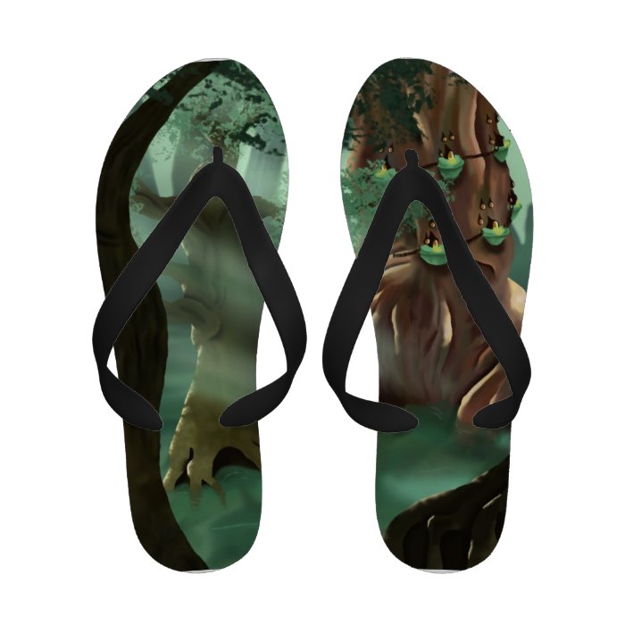 Creepy Swamp Flip Flops