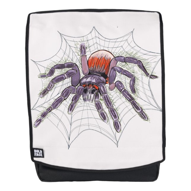 Creepy Tarantula Spider original art Backpack (Front)