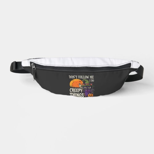 Creepy Things Halloween Cat Witch Design_1 Fanny Pack