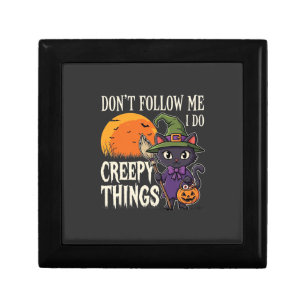 Creepy Things Halloween Cat Witch Design_1 Gift Box
