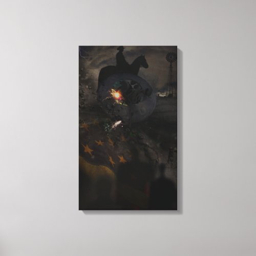 Creepy UFO Crash Canvas Print