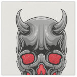 Creepy Ugly Devil Skull Fabric
