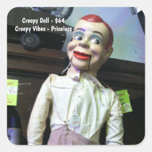 Creepy Ventriloquist Doll Stickers