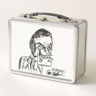 creepy villain cartoon art metal lunch box