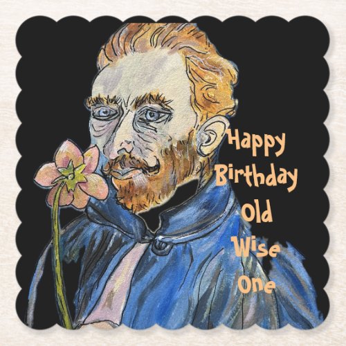 Creepy Vinny Wishes You Happy Older Birthday Paper Coaster