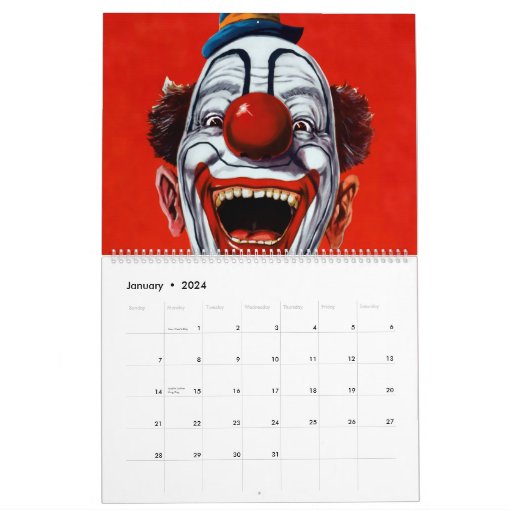 Creepy Vintage Clowns Calendar Zazzle