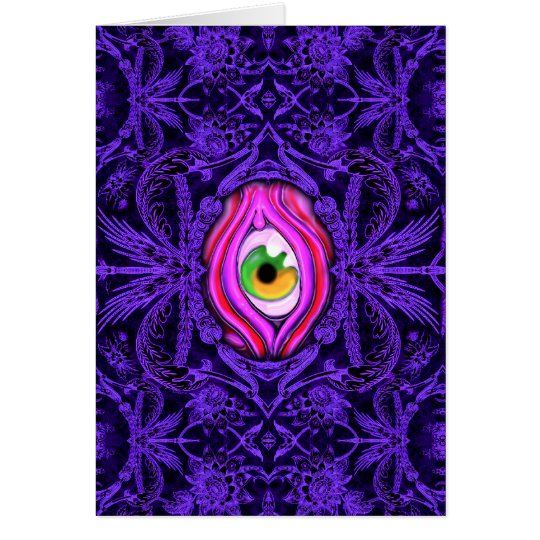 Creepy Vintage Eye Design Card