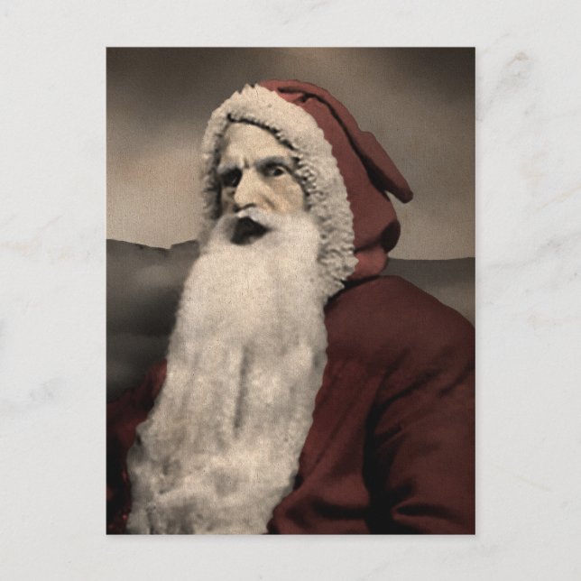 Creepy Vintage Santa Postcard (Front)
