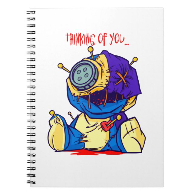 Creepy Voodoo Toy - THINKING OF YOU Notebook (Front)