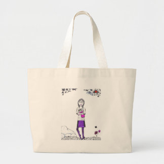 Creepy walk large tote bag