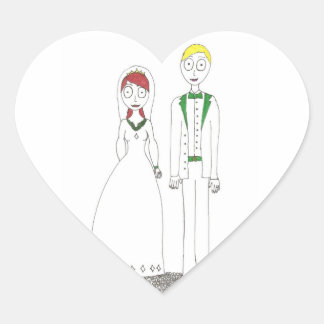 Creepy Wedding Irish Heart Sticker
