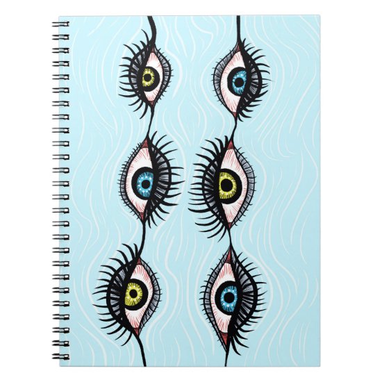 Creepy Weird Eye Garlands Surreal Art Notebook