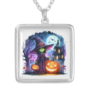 Creepy Wicked Witch Halloween Necklace
