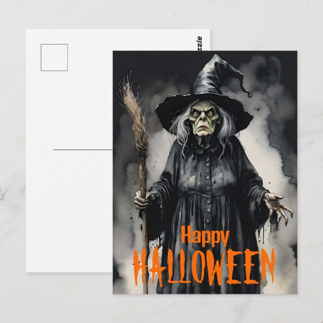 Creepy Witch Postcard (Front/Back)