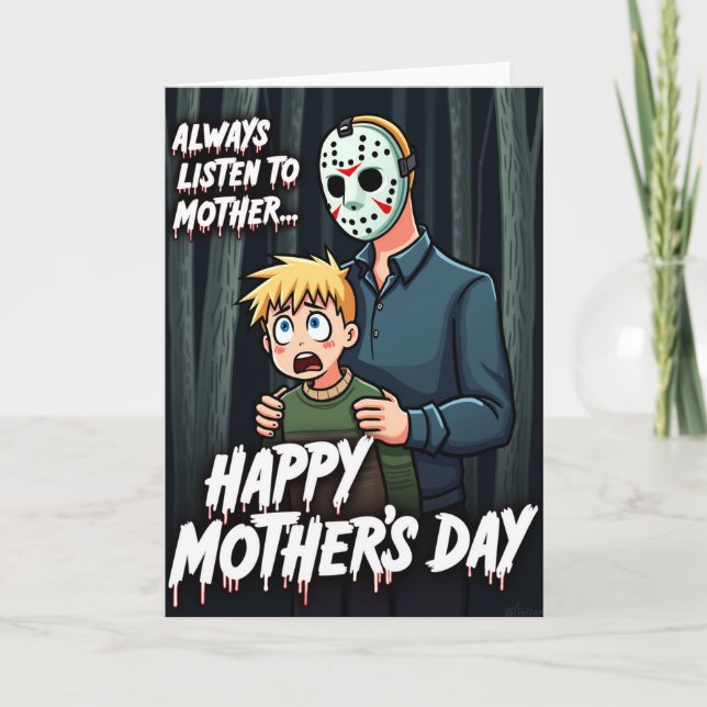 Creepy Woods Happy Mothers Day Card (Front)