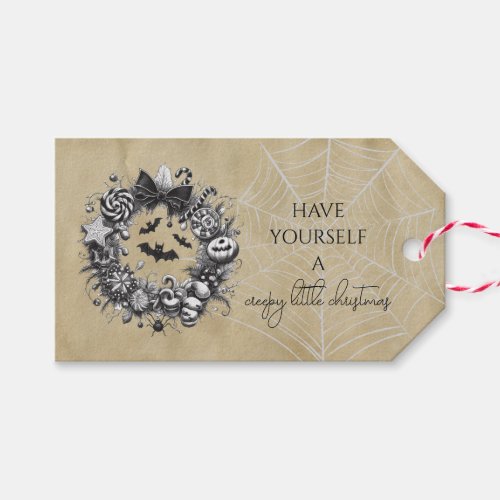 Creepy Wreath Gift Tags