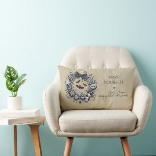 Creepy Wreath Lumbar Pillow