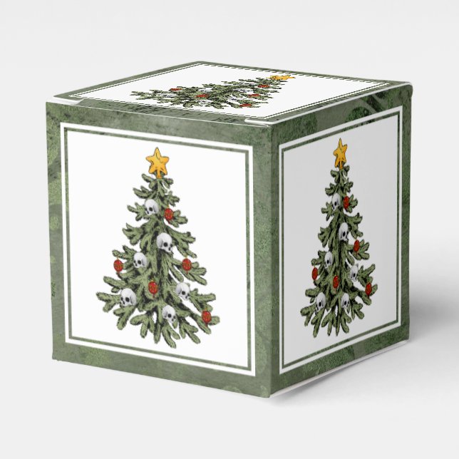 Creepy XMAS | A Very Gothic Christmas Tree Grunge Favor Boxes (Front Side)