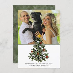 Creepy XMAS A Very Gothic Christmas Tree Grunge Holiday Card