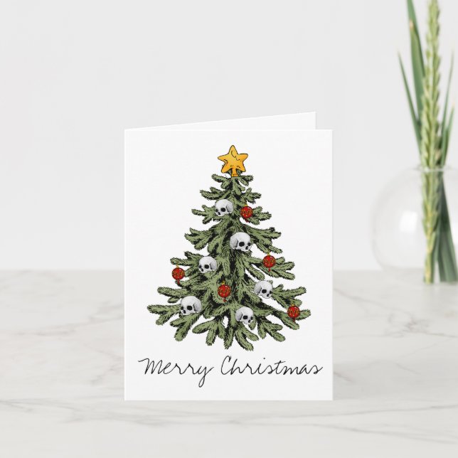 Creepy XMAS | A Very Gothic Christmas Tree Grunge Holiday Card (Front)
