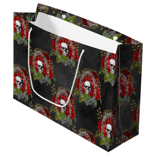 Creepy XMAS | A Very Gothic Christmas Tree Grunge Large Gift Bag (Front Angled)