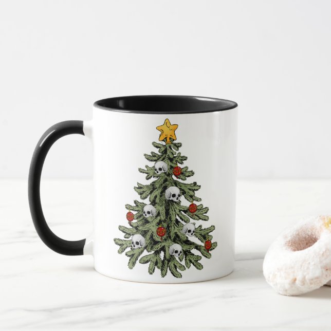 Creepy XMAS | A Very Gothic Christmas Tree Grunge Mug (With Donut)