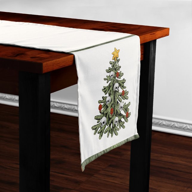 Creepy XMAS | A Very Gothic Christmas Tree Grunge Short Table Runner (Creator Uploaded)