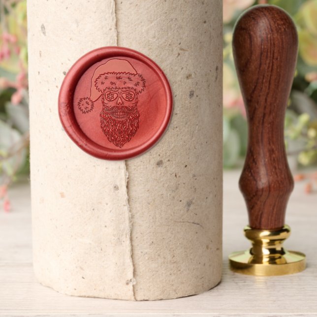 Creepy XMAS | A Very Gothic Christmas Tree Santa Wax Seal Stamp (Insitu (Parchment))