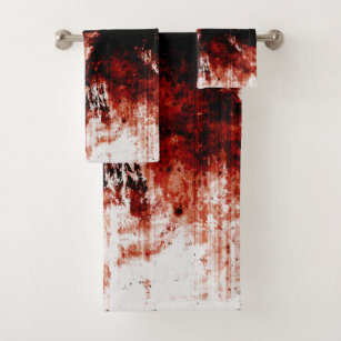 bloody bath towel