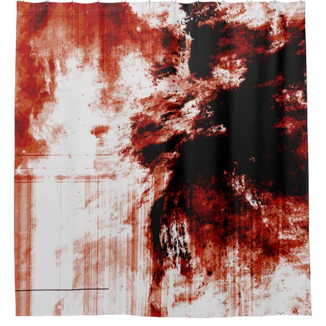 Creepy Zombie Bloody Shower Curtain Liner (Front)