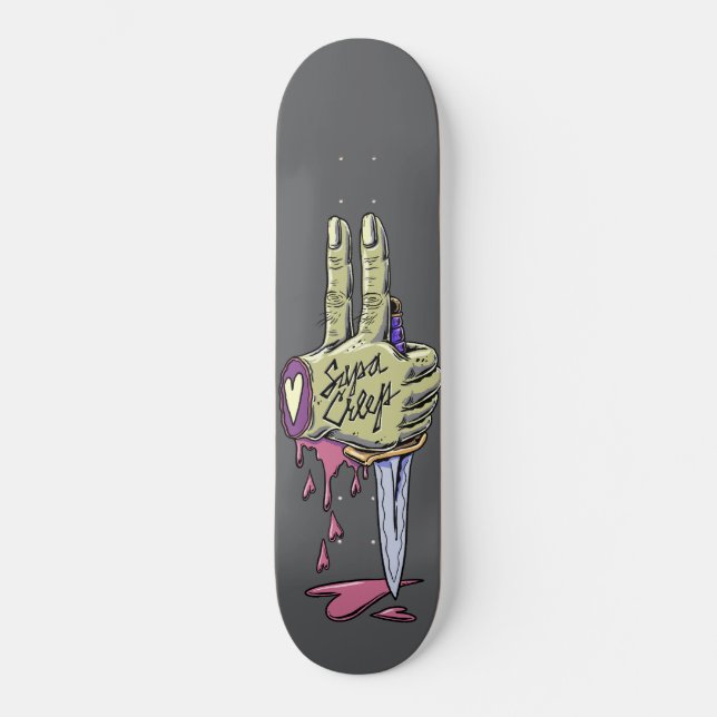 Creepy Zombie Hand Skateboard 8.0 (Front)