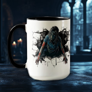 Creepy Zombie Horror - Scary Halloween Mug