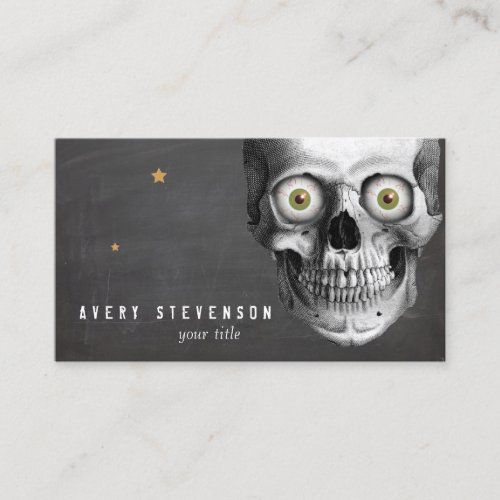 Creepy Zombie Skull Business Card