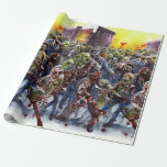 Creepy Zombie Wrapping Paper<br><div class="desc">A Zombie Hoard on wrapping paper</div>