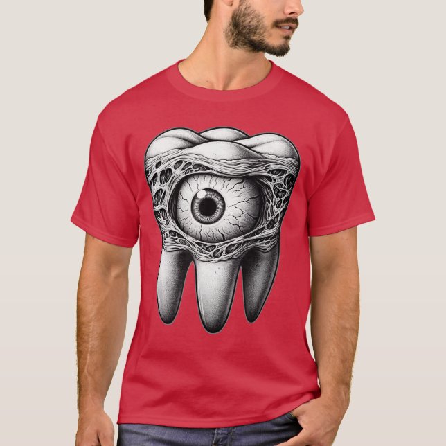 Creepyooth Eyeball Surreal Horror Weirdcore Punk G T-Shirt (Front)