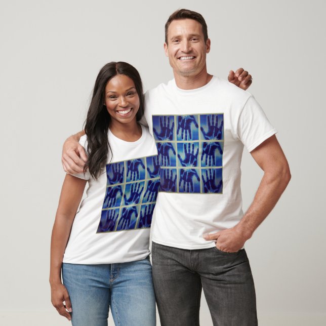 creepyyaei blue hand in the office ghost T-Shirt (Unisex)