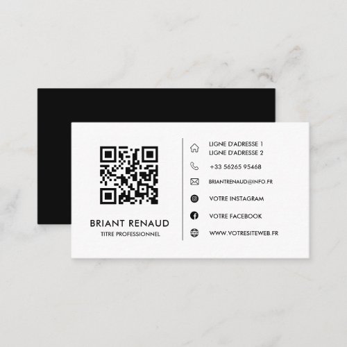 Crez votre propre carte de visite  code QR Business Card