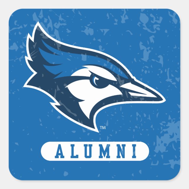Creighton Alumni University Distressed Square Sticker (Front)