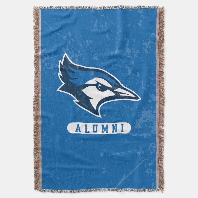 Creighton Alumni University Distressed Throw Blanket (Front Vertical)
