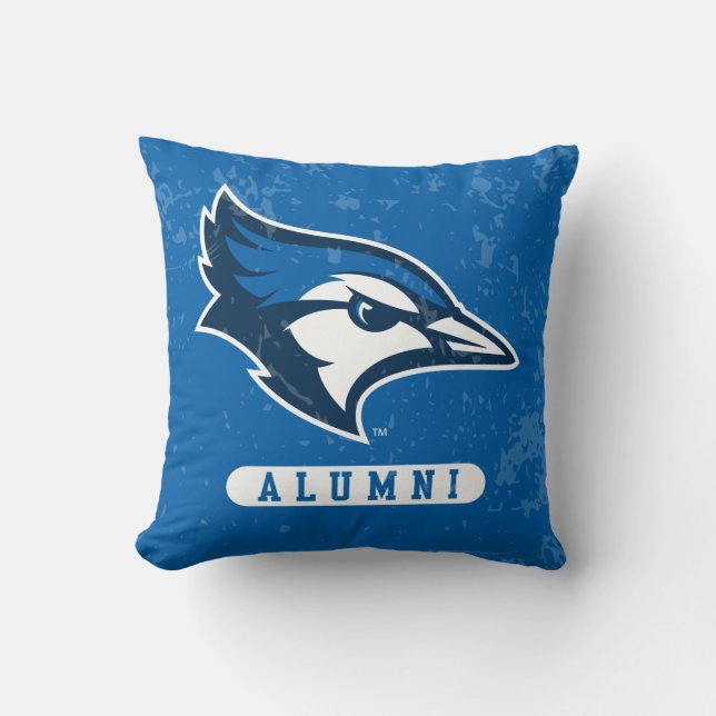 Creighton Alumni University Distressed Throw Pillow (Front)