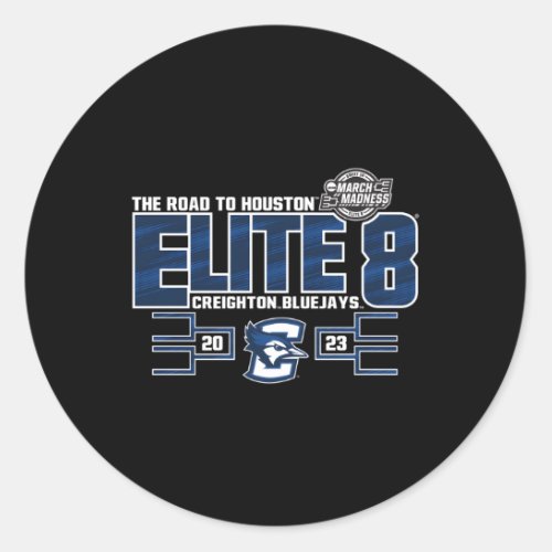 Creighton Bluejays Elite 8 2023 Basketball Royal Classic Round Sticker