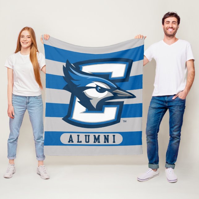 Creighton University Alumni Stripes Fleece Blanket (In Situ)