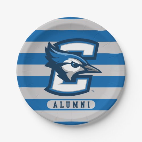 Creighton University Alumni Stripes Paper Plates