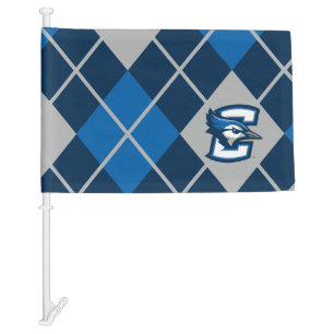 Creighton University Argyle Pattern Car Flag