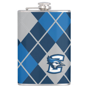 Creighton University Argyle Pattern Flask