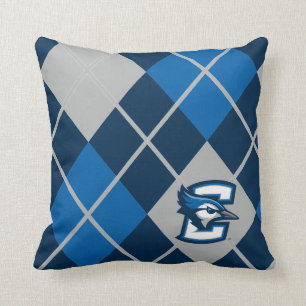 Creighton University Argyle Pattern Throw Pillow